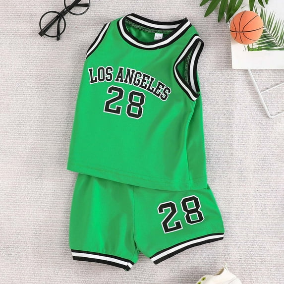 RTKFRFLM Kids Boys Sports Shorts Sets Active Shorts Sets Short Sleeve Casual Sports Tops Holiday Vest T Shirt Short Pants Suit Quick Drying Summer Activewear Sets,Size 2-3 Years