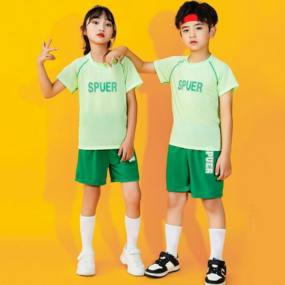 RTKFRFLM Kids Boys Sports Shorts Sets Active Shorts Sets Summer Comfortable Sweat Absorption Shirt Shorts Casual Quick Drying Sports Suit Basketball Clothing Summer Activewear Sets,Size 8-9 Years