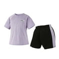 thumbnail image 1 of RTKFRFLM Kids Boys Sports Shorts Sets Active Shorts Sets Summer Girls Soft Short Sleeve T Shirt Top Blouse And Shorts Casual Outfit Set Quick Drying Basketball Summer Activewear Sets,Size 3-4 Years, 1 of 4