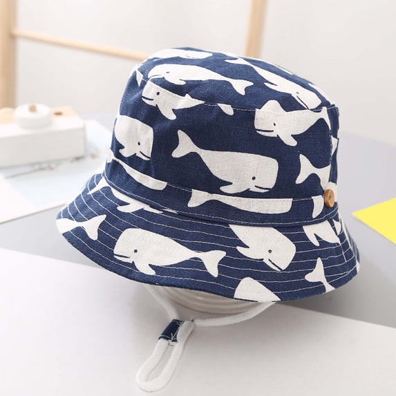 RTKFRFLM Kids Breathable Bucket Hat Summer Outdoor UV Protection Sun Cap for Boys and Girls White 2-4 Years