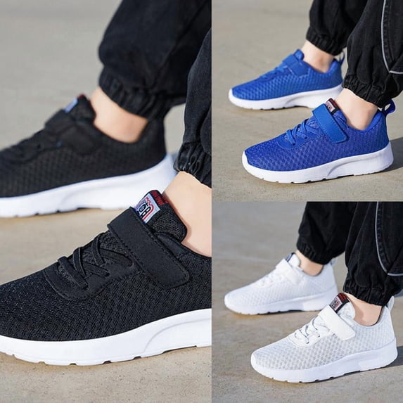 RTKFRFLM Kids Breathable Mesh Sneakers Lightweight Athletic Running Shoes Non-Slip Sports Gym Tennis Walking Tennis Shoes for Big Kids Teens