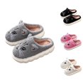 thumbnail image 1 of RTKFRFLM Kids Cartoon Cat House Shoes Breathable Plush Indoor Winter Slippers White 8-9 Years, 1 of 6
