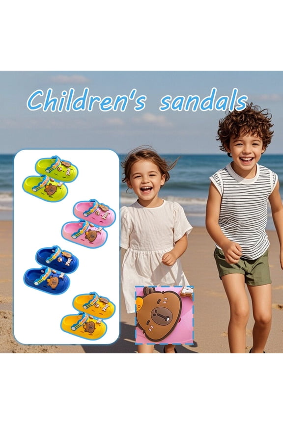 Kids Cartoon Clogs Anti- Durable Dual-Use Garden Shoes for Boys & Girls Blue 20