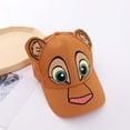 thumbnail image 1 of RTKFRFLM Kids Cartoon Lion Baseball Cap 3D Embroidered Sun Protection Hat Coffee 2-8 Years, 1 of 4