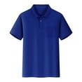 thumbnail image 1 of RTKFRFLM Kids Casual School Polo Short Sleeve Solid Color Pique Top Blue XXXL/150, 1 of 2