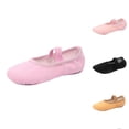 thumbnail image 1 of RTKFRFLM Kids Cat Claw Ballet Shoes Warm Indoor Dance Flats for Performance White 6-7 Years, 1 of 4