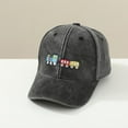 thumbnail image 1 of RTKFRFLM Kids Distressed Baseball Cap Vintage Washed Train Graphic Cotton Hat Blue 2-8 Years, 1 of 3
