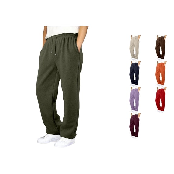 RTKFRFLM Kids Drawstring Sweatpants Relaxed Fit Wide Leg Trousers for Big Kids Orange 13-14 Years