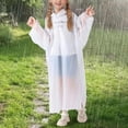 thumbnail image 1 of RTKFRFLM Kids Emergency Rain Poncho Thickened Disposable Rain Gear with Backpack Space White One Size, 1 of 4