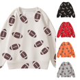 thumbnail image 1 of RTKFRFLM Kids Football Crewneck Sweatshirt Sports Print Casual Winter Pullover Athletic Active Thermal Apparel for Boys and Girls Children, 1 of 3