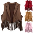 thumbnail image 1 of RTKFRFLM Kids Fringed Cowboy Vest Western Style Festive Performance Pink 3-4 Years, 1 of 4