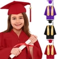 thumbnail image 1 of RTKFRFLM Kids Graduation Gown Set Preschool Kindergarten Robe with Tassel Cap Black 36, 1 of 9