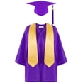 thumbnail image 1 of RTKFRFLM Kids Graduation Gown Set Preschool Kindergarten Robe with Tassel Cap Purple 36, 1 of 5