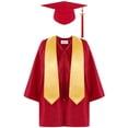 thumbnail image 1 of RTKFRFLM Kids Graduation Gown Set Preschool Kindergarten Robe with Tassel Cap Red 8-9 Years, 1 of 7