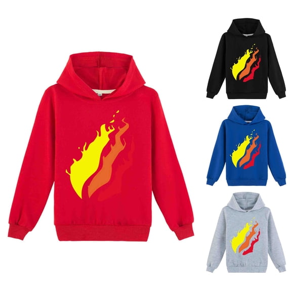 RTKFRFLM Kids Graphic Hoodie Casual Long Sleeve Pullover Sweatshirt for Youth Black 11-12 Years