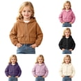 thumbnail image 1 of RTKFRFLM Kids Hoodie Jacket Fall Long Sleeve Solid Color Hooded Sweatshirt Casual Zipper Outerwear with Pockets 4-13Y, 1 of 9
