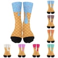 thumbnail image 1 of RTKFRFLM Kids Ice Cream Print Socks Breathable Novelty Crew Socks for Students, 1 of 3