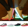 thumbnail image 1 of RTKFRFLM Kids LED Light-up Sneakers Colorful Glowing Athletic Shoes for Boys and Girls White 7-8 Years, 1 of 9