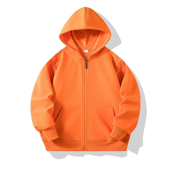 RTKFRFLM Kids Lightweight Full Zip Hoodie Jacket Thin Solid Color Plain Hooded Sweatshirt Sun Protection Spring Fall Outerwear Coat for Boys Girls
