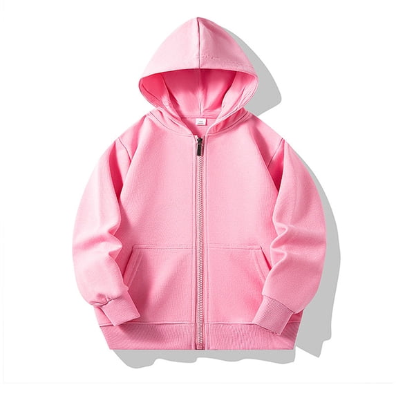 RTKFRFLM Kids Lightweight Full Zip Hoodie Jacket Thin Solid Color Plain Hooded Sweatshirt Sun Protection Spring Fall Outerwear Coat for Boys Girls