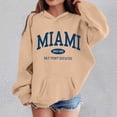 thumbnail image 1 of RTKFRFLM Kids MIAMI Graphic Hoodie Trendy Long Sleeve Pullover Sweatshirt with No Drawstring Sky Blue 9-10 Years, 1 of 3