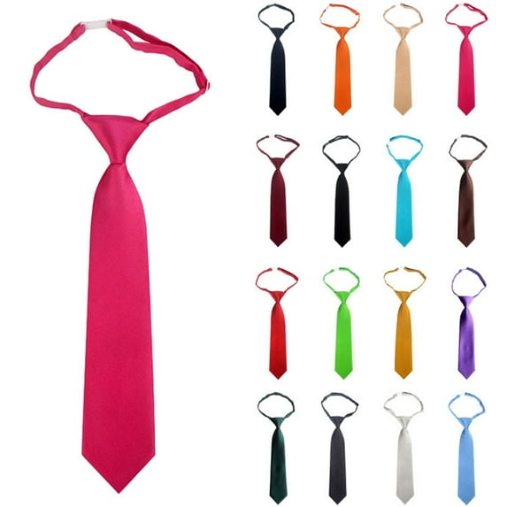 RTKFRFLM Kids Preppy Style Necktie Easy-on Uniform Tie for School and JK Style One Size