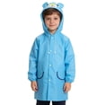 thumbnail image 1 of RTKFRFLM Kids Raincoat Thickened Teddy Bear Printed Hooded Rain Poncho Daily Outdoor School Student Rainwear 3-8Y, 1 of 9