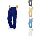 thumbnail image 1 of RTKFRFLM Kids Relaxed Fit Joggers Wide Leg Drawstring Athletic Sweatpants White 15-16 Years, 1 of 7