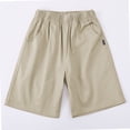 thumbnail image 1 of RTKFRFLM Kids School Uniform Shorts Classic Relaxed Fit Daily Wear Bottoms Navy 7-8 Years, 1 of 8