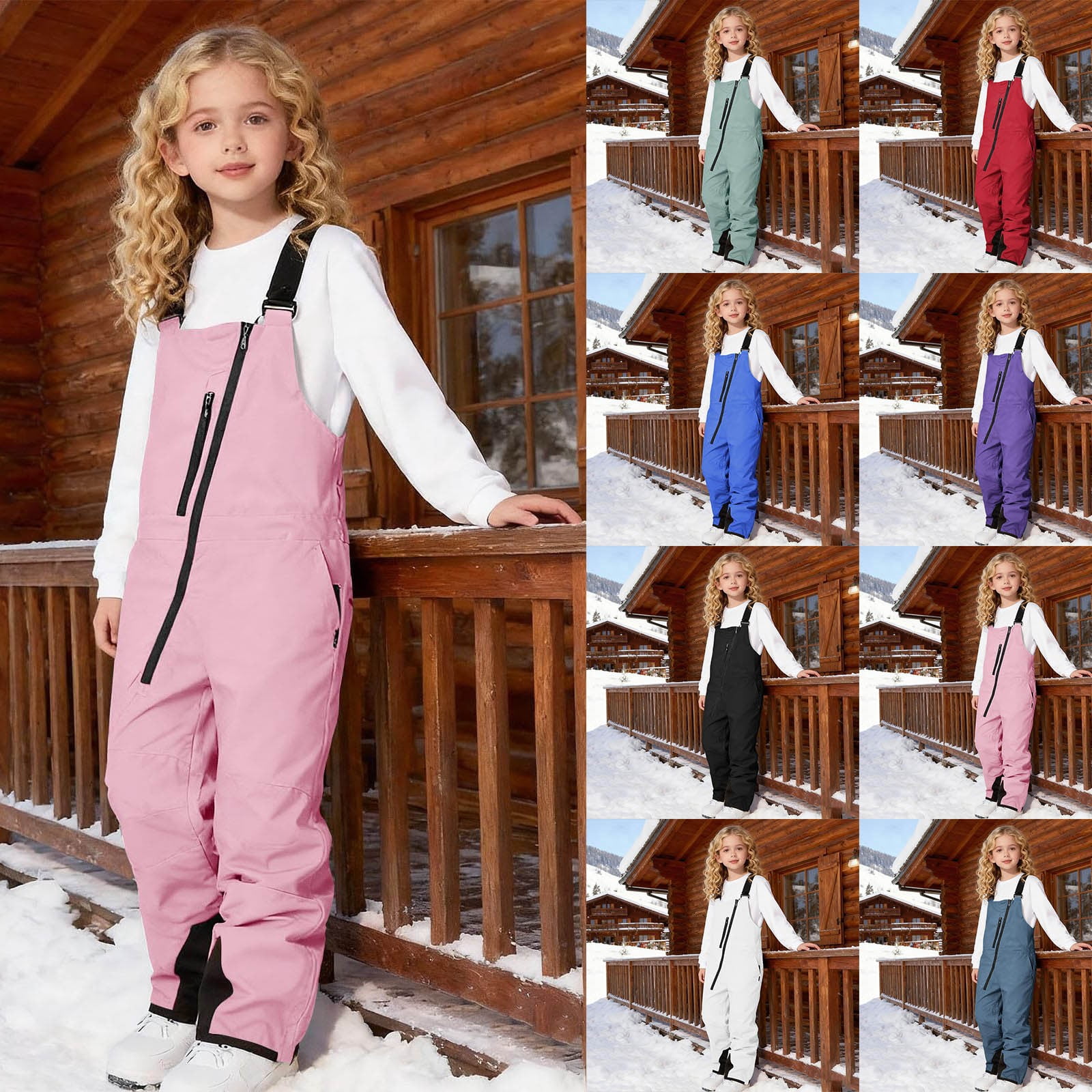 RTKFRFLM Kids Snow Bibs Boys Girls Snowboard Snowpants Winter Insulated ...