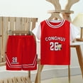 thumbnail image 1 of RTKFRFLM Kids Sports Shorts Sets Boys Jerseyss Tracksuit 2 Piece Basketball Performance Tank Top And Mesh Shorts Quick Drying Set,Size 7-8 Years, 1 of 3