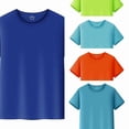 thumbnail image 1 of RTKFRFLM Kids Summer Mesh Tee Shirt Solid Color Lightweight Short Sleeve Athletic Workout Active Tops Gym Undershirt for Boys Girls, 1 of 8
