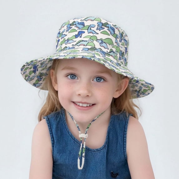 RTKFRFLM Kids Summer Sun Hat Breathable Beach Bucket Hat for Boys Girls Toddler Sun Protection Gear for Spring Summer Outdoor Holiday Daily Wear Hat Light Green 6-24 Months