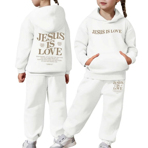RTKFRFLM Kids Toddler Boys Girls Long Sleeve Solid Warm Hoodie Pullover Tops Pants Kids Outfits Sweat Suit Clothes Sets,Size 12-13 Years