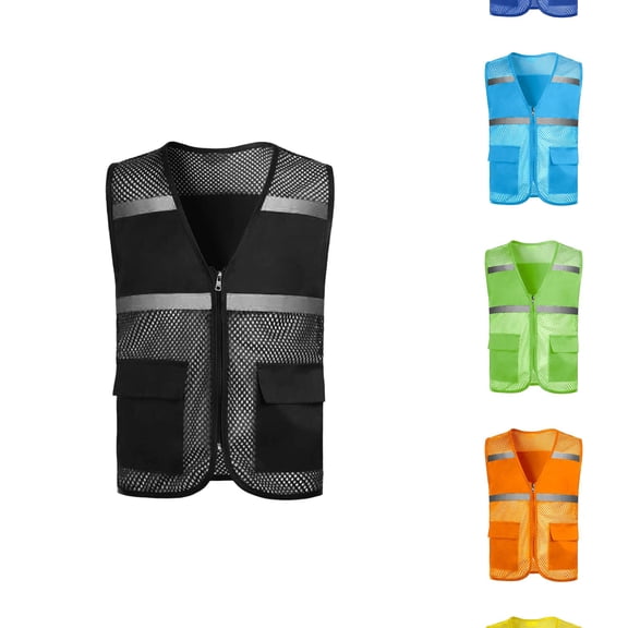 RTKFRFLM Kids Volunteer Mesh Vest V Neck Sleeveless Activity Uniform Waistcoat with Pockets Public Welfare Team Gear