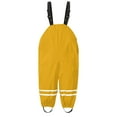 thumbnail image 1 of RTKFRFLM Kids Waterproof Rain Bib One-Piece Breathable Outdoor Overalls Yellow 5-6 Years, 1 of 2