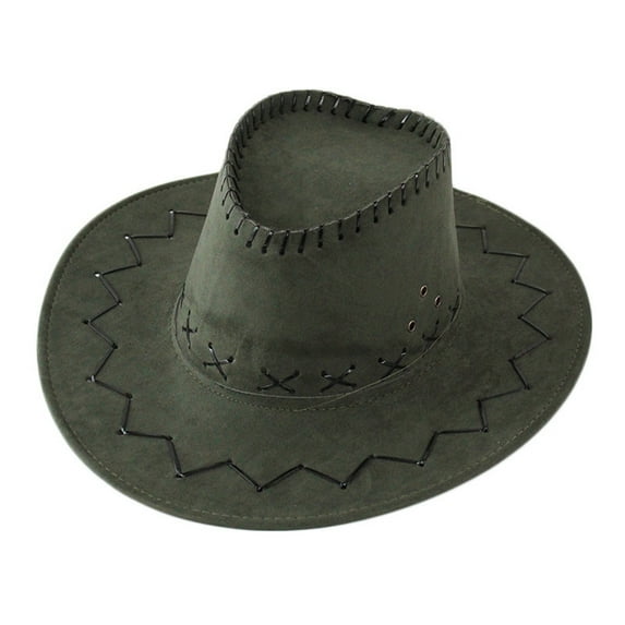 RTKFRFLM Kids Western Cowboy Hat Wide Brim Suede Sun Hat Toddler Outlander Rancher Hat for Party or Travel