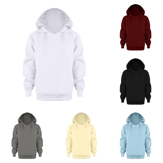 RTKFRFLM Kids Zip Up Hoodie School Uniform Boys Girls Zipper Sweatshirt Oversized Y2K Fall Hooded Jackets With Pockets Preppy Clothes