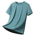 thumbnail image 1 of RTKFRFLM Men Workout Shirts Quick Dry Summer Ice Silk Cool Loose Shirt Sports Short Sleeve Men's Workout Clothes, 1 of 7