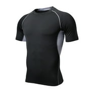 RTKFRFLM Men's Active Quick Dry Shirts Compression Shirts Short Sleeve Athletic Compression Tops Cool Dry Workout T Shirt Men's Activewear