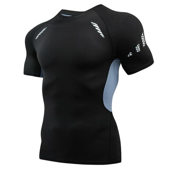 RTKFRFLM Men's Active Quick Dry Shirts Summer Leisure Sports T Shirt Lapel 3D Gradient Short Sleeved Round Neck T Shirt Men's Activewear