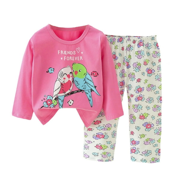 RTKFRFLM Outfits For Girls Outfits Set Long Sleeve Cute Print Loungewear Kids Soft 2 Piece Outfit Clothing sets Loungewear,Size 8 Years-10 Years