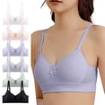 thumbnail image 1 of RTKFRFLM Girls Adjustable Strap Bra Seamless Cotton Breathable Training Bra Purple 12-14 Years, 1 of 4