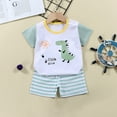 thumbnail image 1 of RTKFRFLM Toddler Boy Summer Shorts Set 2 Piece Summer And Girls Short Sleeved T Shirt Set And Girls Short Sleeved Shorts Clothes Set Outfits,Size 3-6 Months, 1 of 3