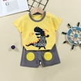 thumbnail image 1 of RTKFRFLM Toddler Boy Summer Shorts Set 2 Piece Summer And Girls Short Sleeved T Shirt Set And Girls Short Sleeved Shorts Clothes Set Outfits,Size 6-12 Months, 1 of 3