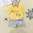 thumbnail image 1 of RTKFRFLM Toddler Boy Summer Shorts Set 2 Piece Summer And Girls Short Sleeved T Shirt Set And Girls Short Sleeved Shorts Clothes Set Outfits,Size 6-12 Months, 1 of 3