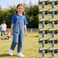 thumbnail image 1 of RTKFRFLM Toddler Boys Girls Denim Overalls Set Kids Loose Fit Jean Jumpsuits with Casual Short Sleeve Top Fashion One Piece Romper Soft Breathable Daily Wear Trendy Elegant Clothing Set, 1 of 6