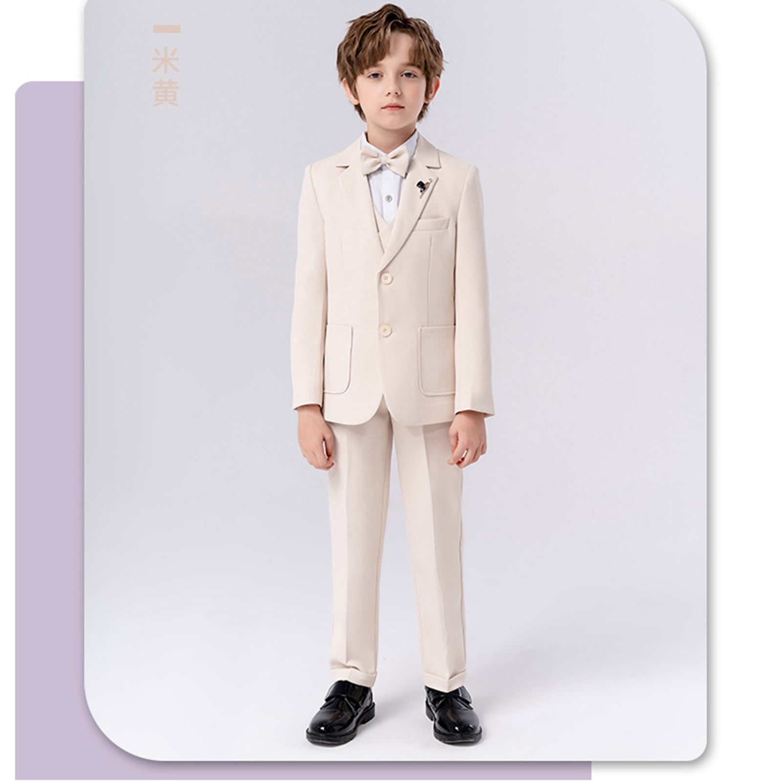 RTKFRFLM Toddler Boys Outfits Business Suits Coat 5 Piece Tuxedo Set ...