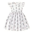 thumbnail image 1 of RTKFRFLM Toddler Girls Casual Dresses Fly Sleeve Cartoon Prints Summer Cute Midi Girl Sundress Dresses Flower Girl Dresses,Size 2-3 Years, 1 of 4