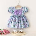 thumbnail image 1 of RTKFRFLM Toddler Girls Casual Dresses Summer Baby Print Princess Dress With Ruffled Hem Casual Party Outfit Girl Beach Sundress Dresses,Size 6-12 Months, 1 of 3